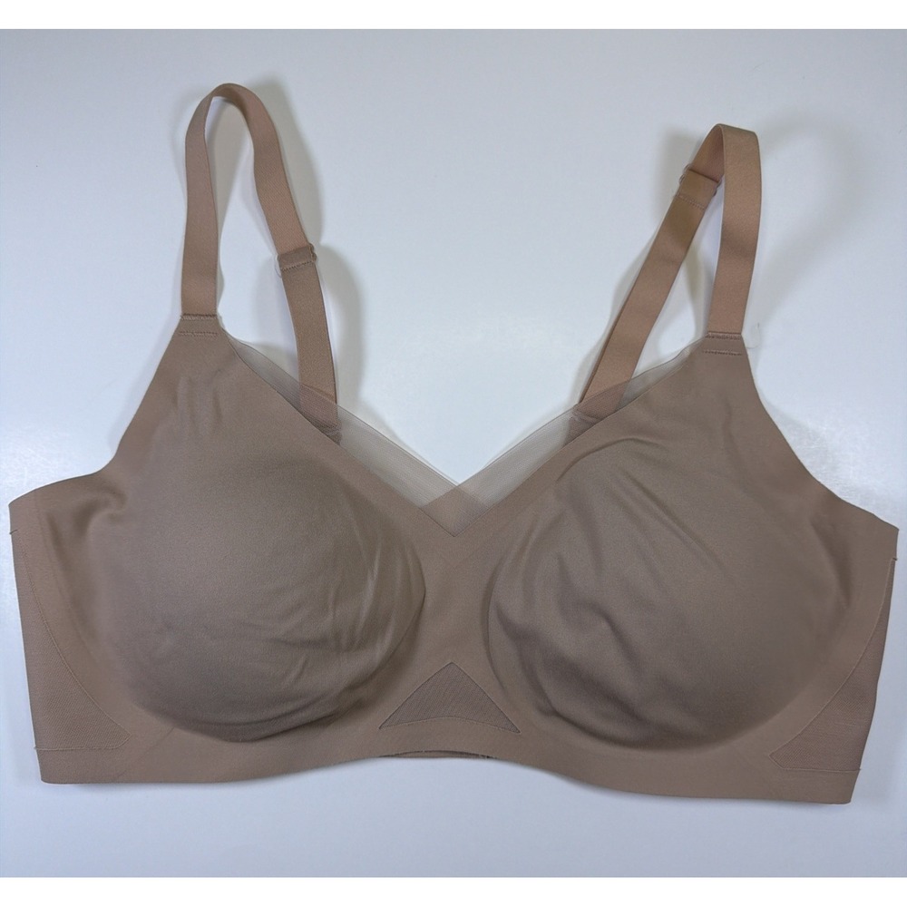 Honeylove Crossover Bra Wireless Large Tan Beige Removable Padding Convertible - Picture 1 of 14